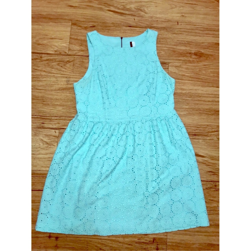 Kensie Mint Eyelet Dress
